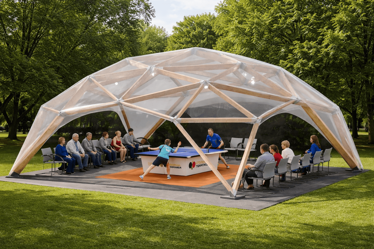 Timber frame structures for sport events