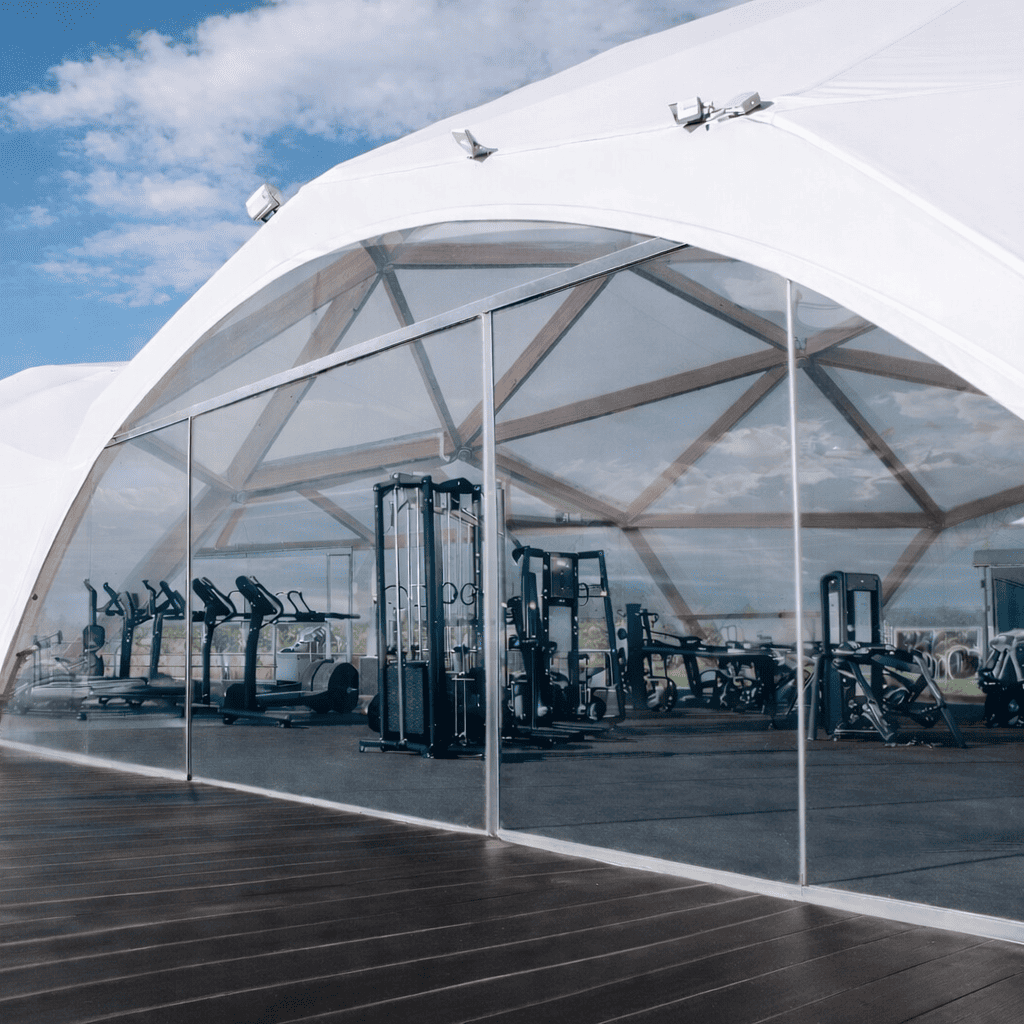 Wooden tents are durable, stylish, and functional solutions for modern sports facilities