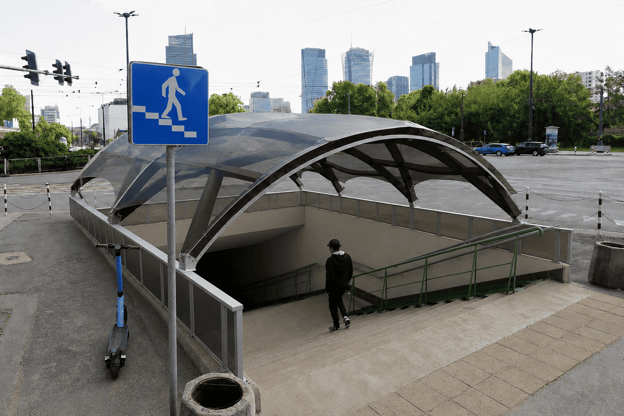 Timber canopies for transit hubs and pedestrian routes